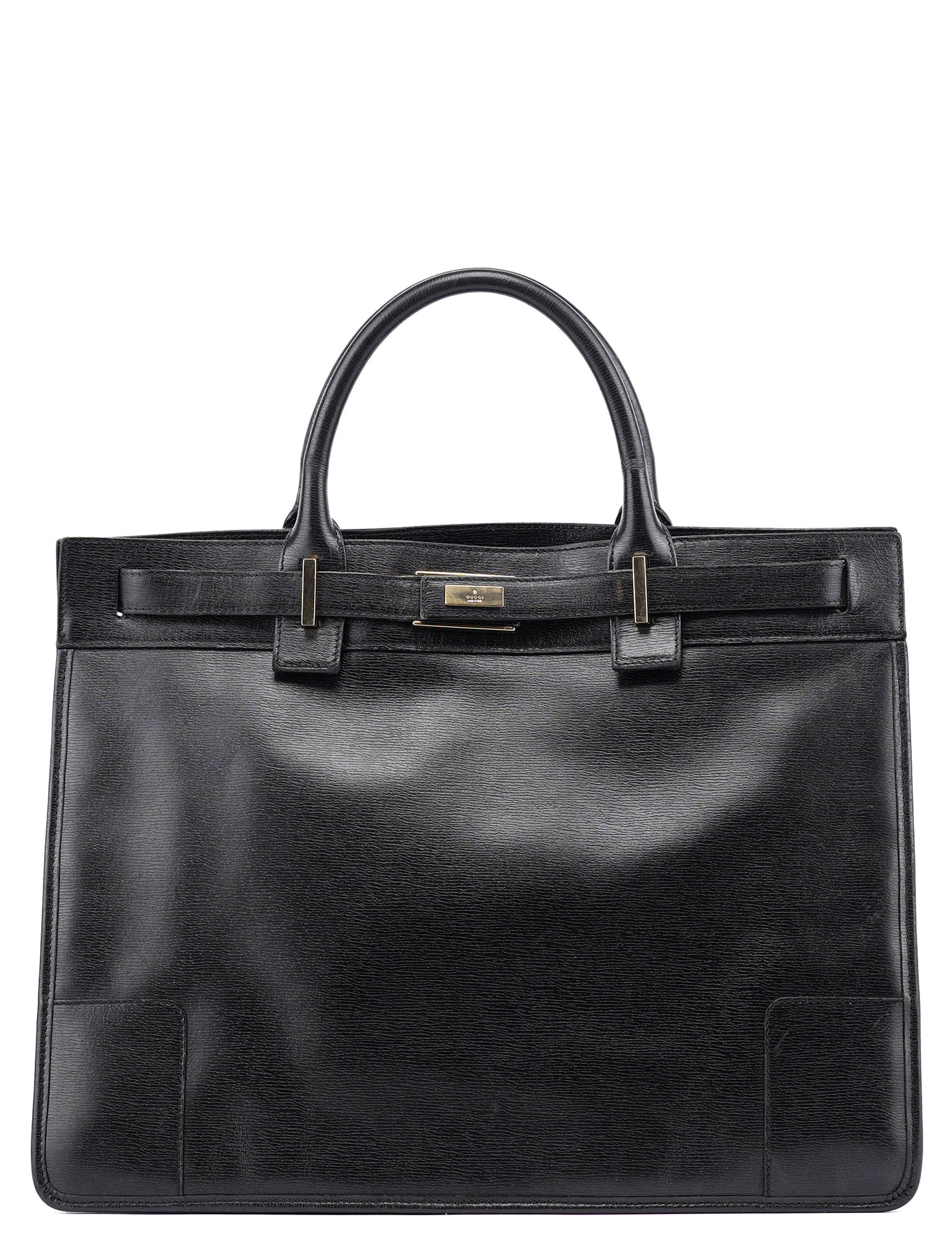 Gucci Sac cabas en cuir noir