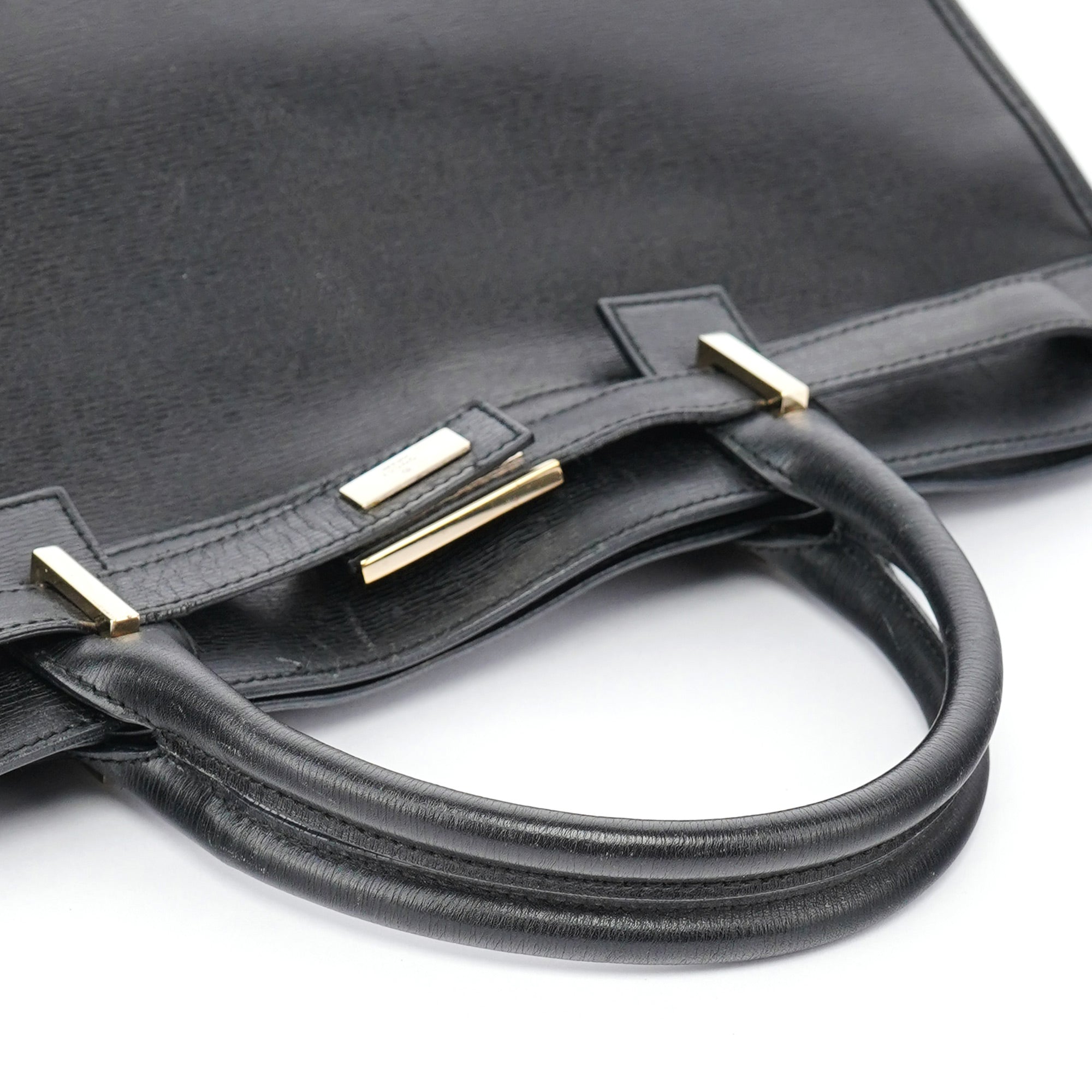 Gucci Sac cabas en cuir noir