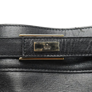 Gucci Black Leather Tote Bag