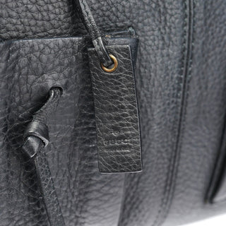 Gucci Black Leather Tote Bag