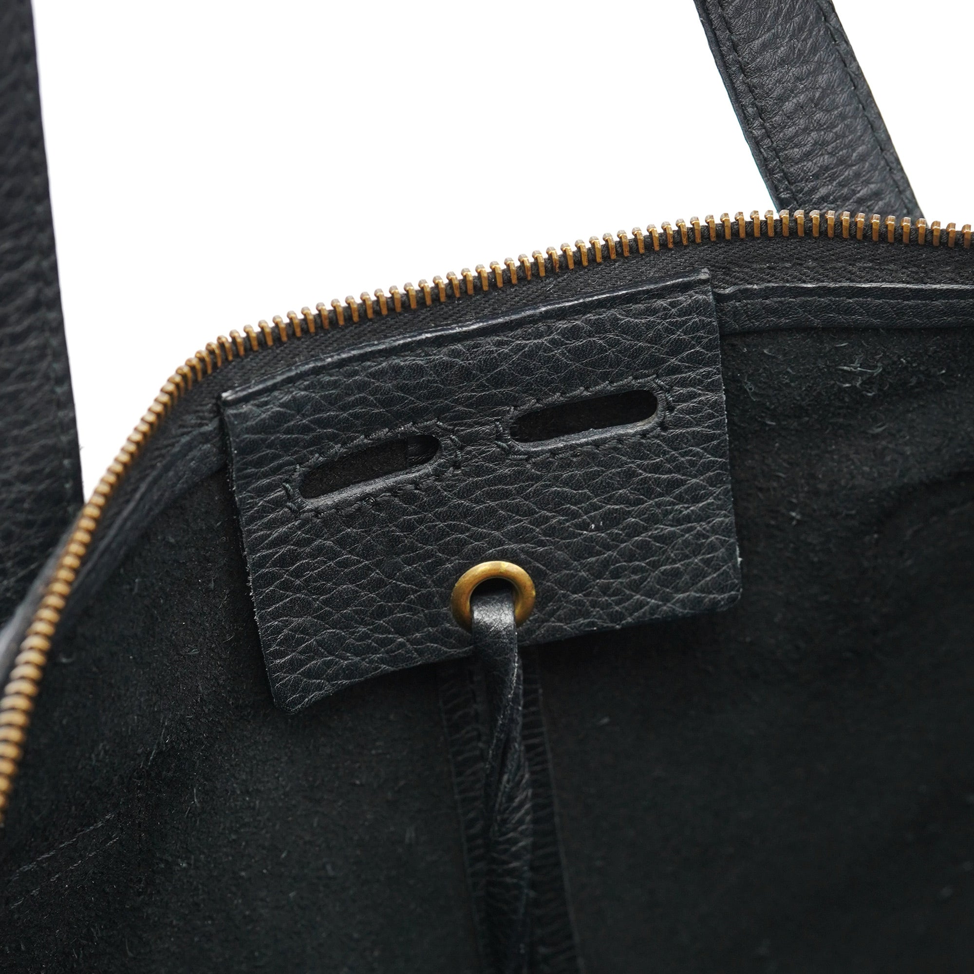 Gucci Black Leather Tote Bag
