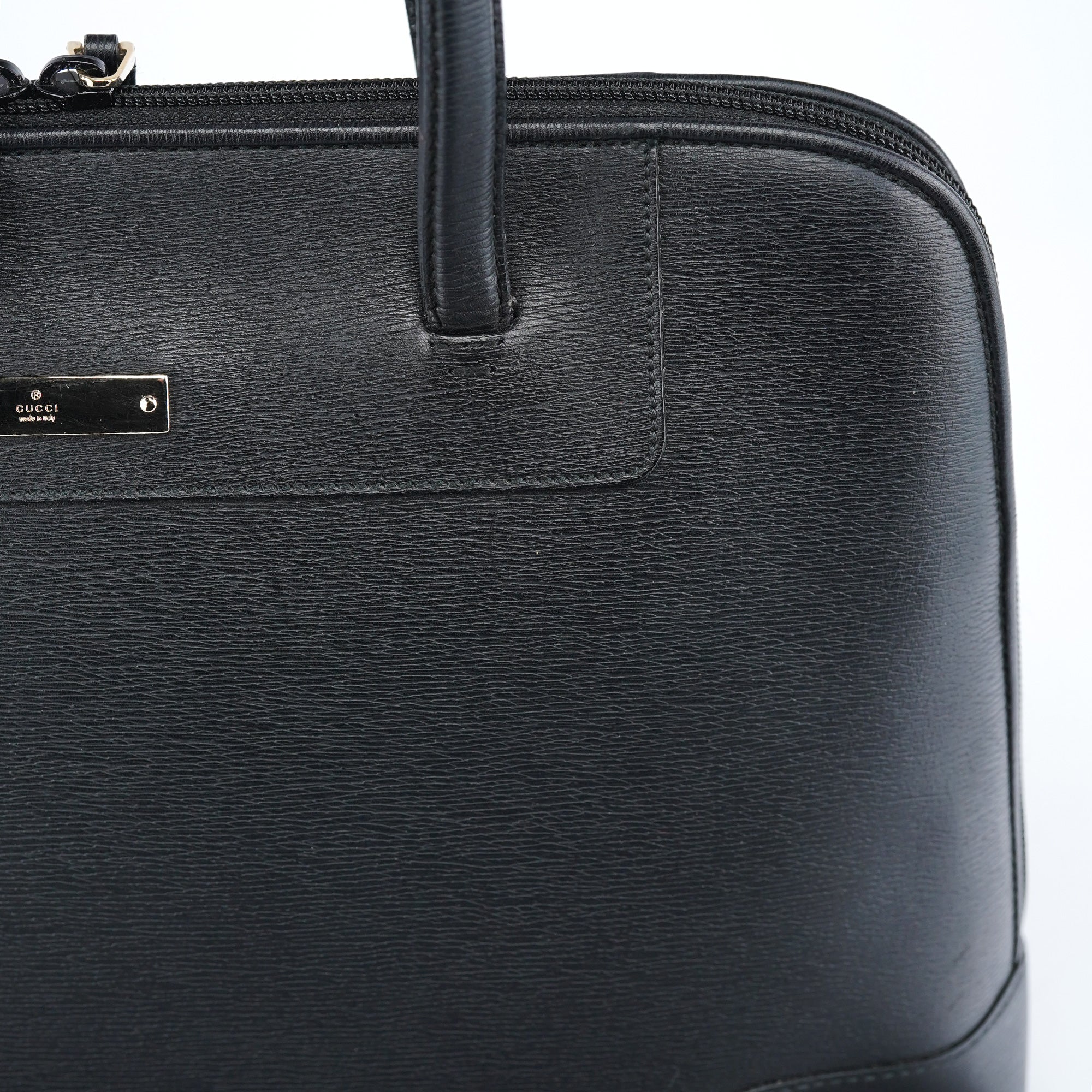 Gucci Sac cabas en cuir noir