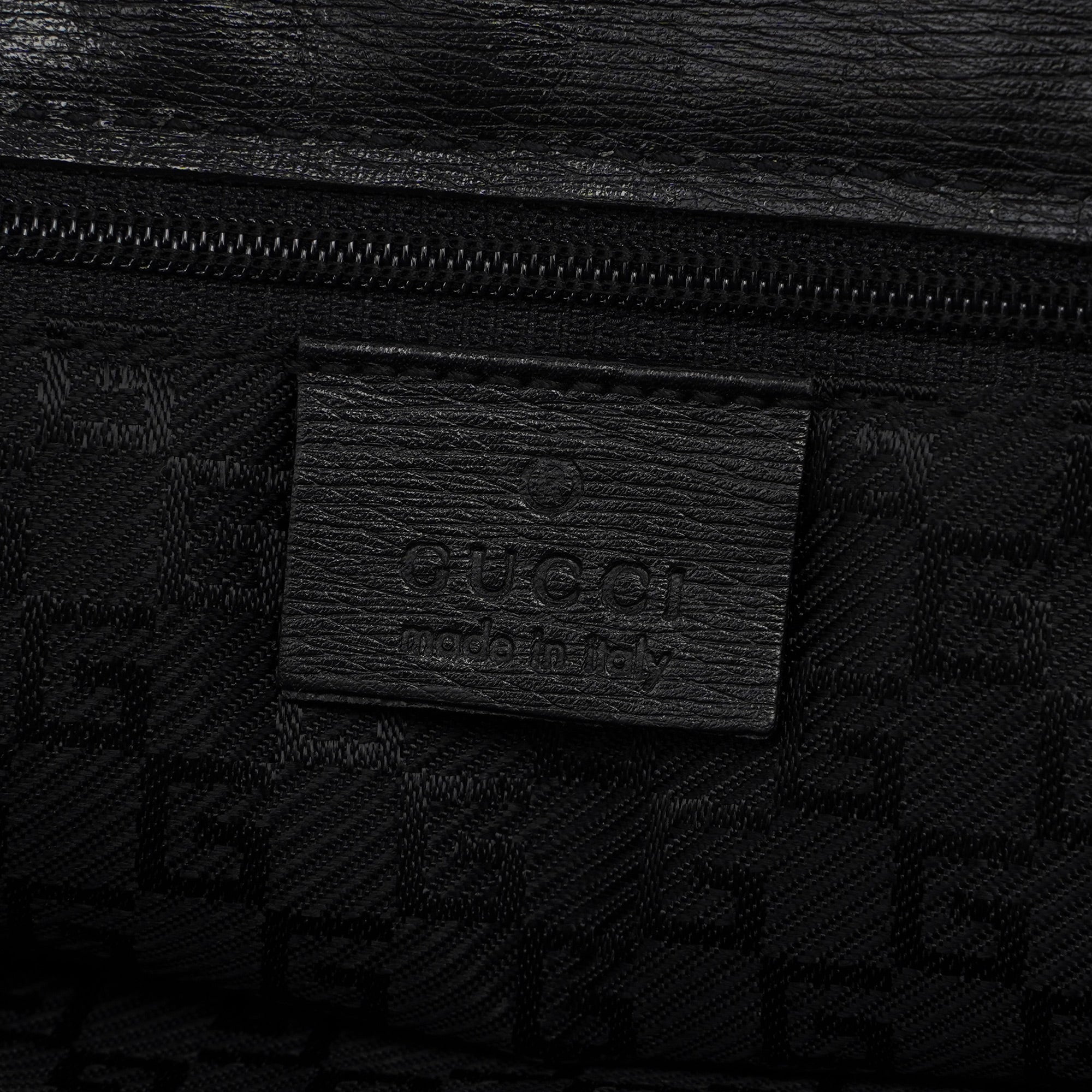 Gucci Black Leather Tote Bag