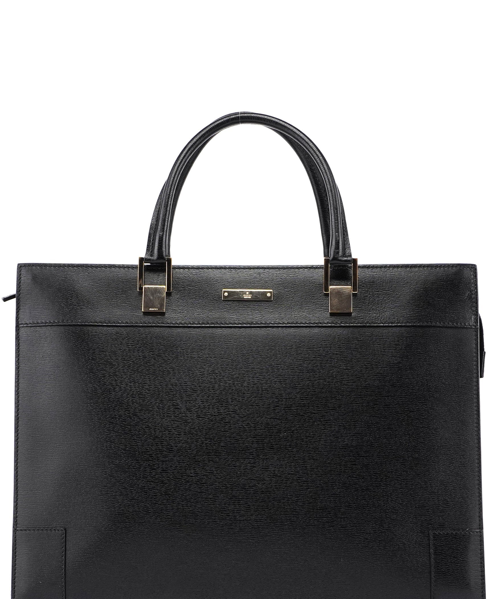 Gucci Black Leather Tote Bag