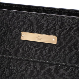 Gucci Black Leather Tote Bag