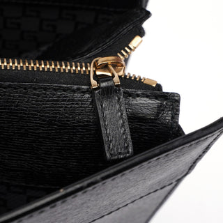 Gucci Black Leather Tote Bag