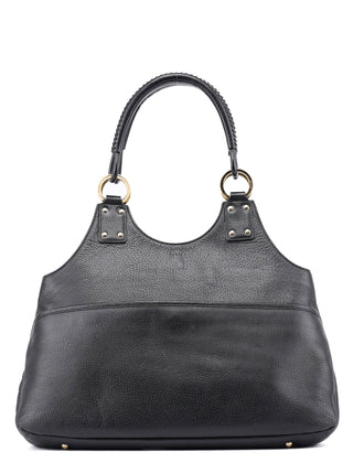 Gucci Black Leather Tote Bag