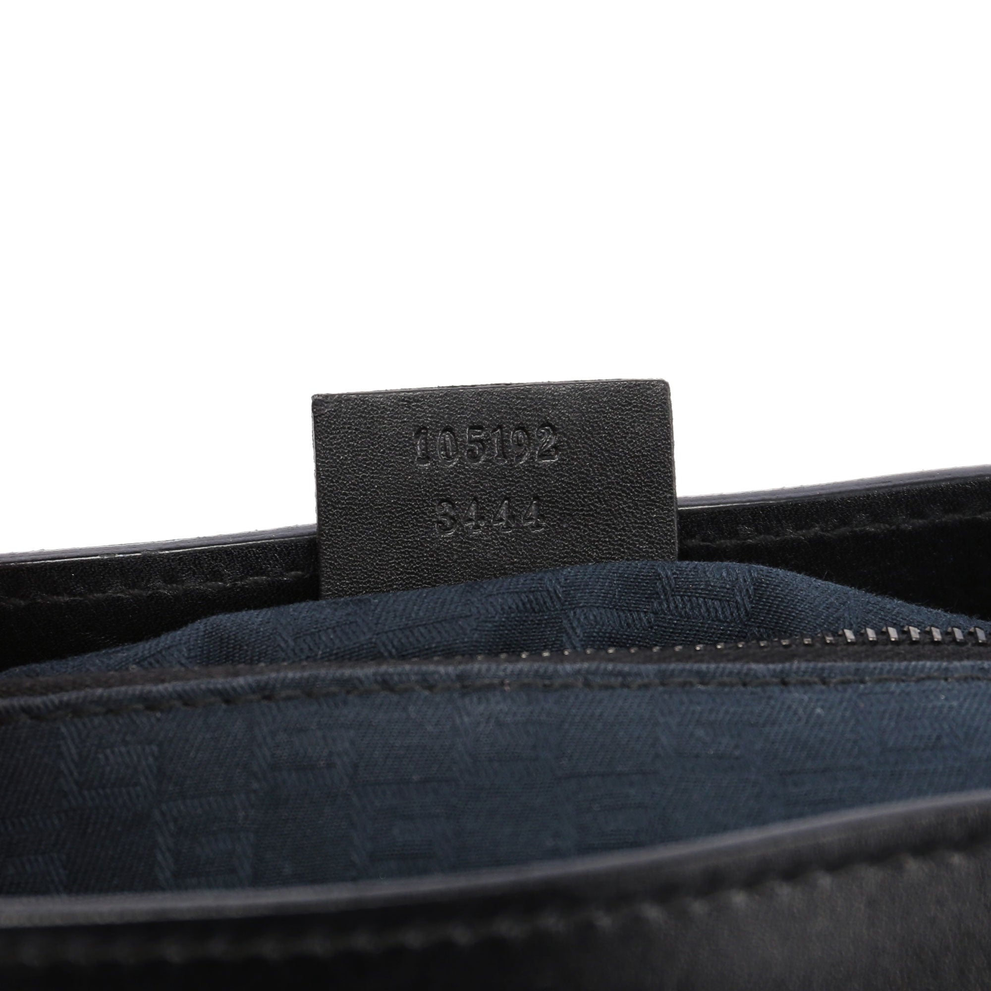 Gucci Sac à poignée en cuir noir et bois