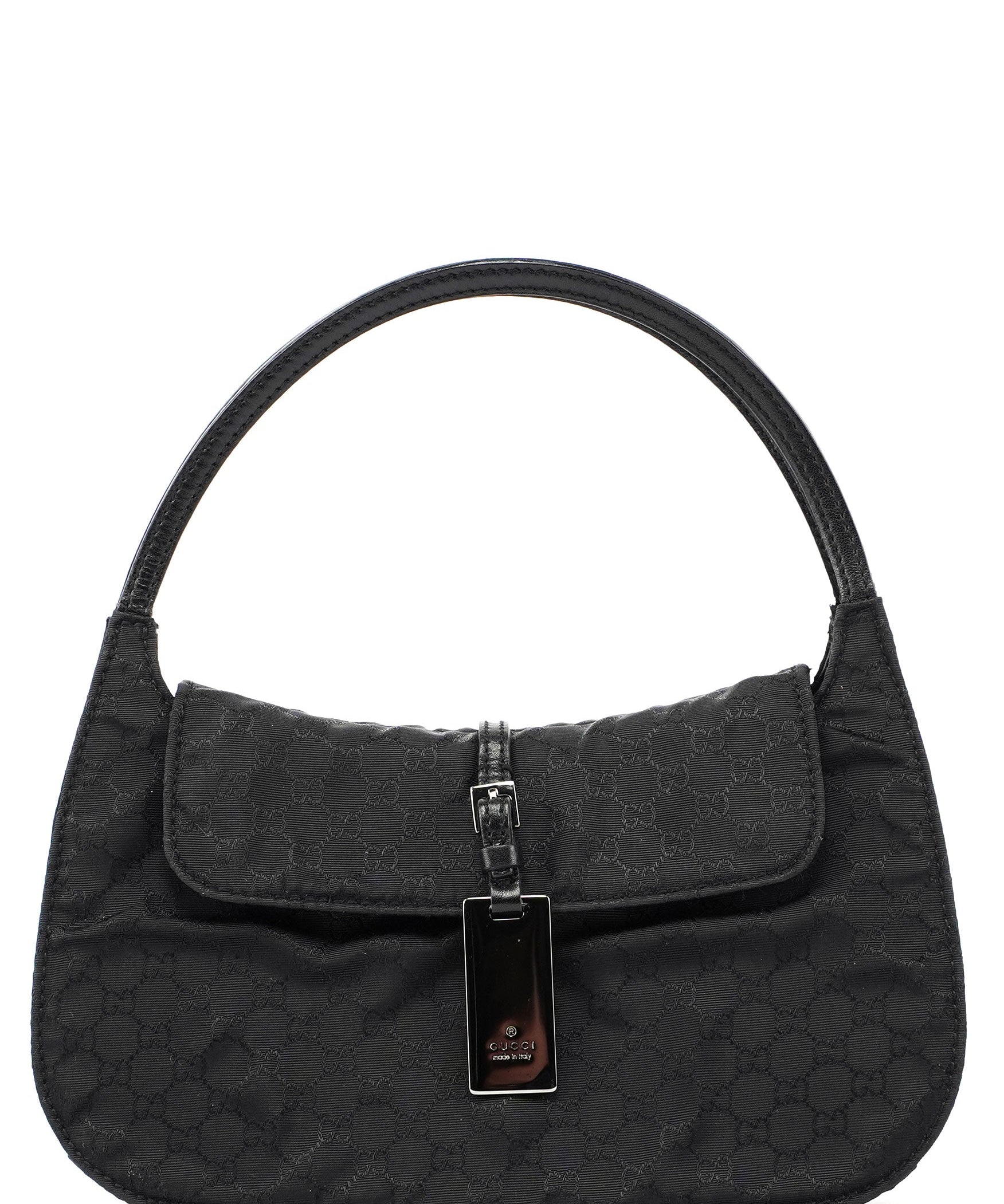 Gucci Black Micro GG Hobo Shoulder Bag