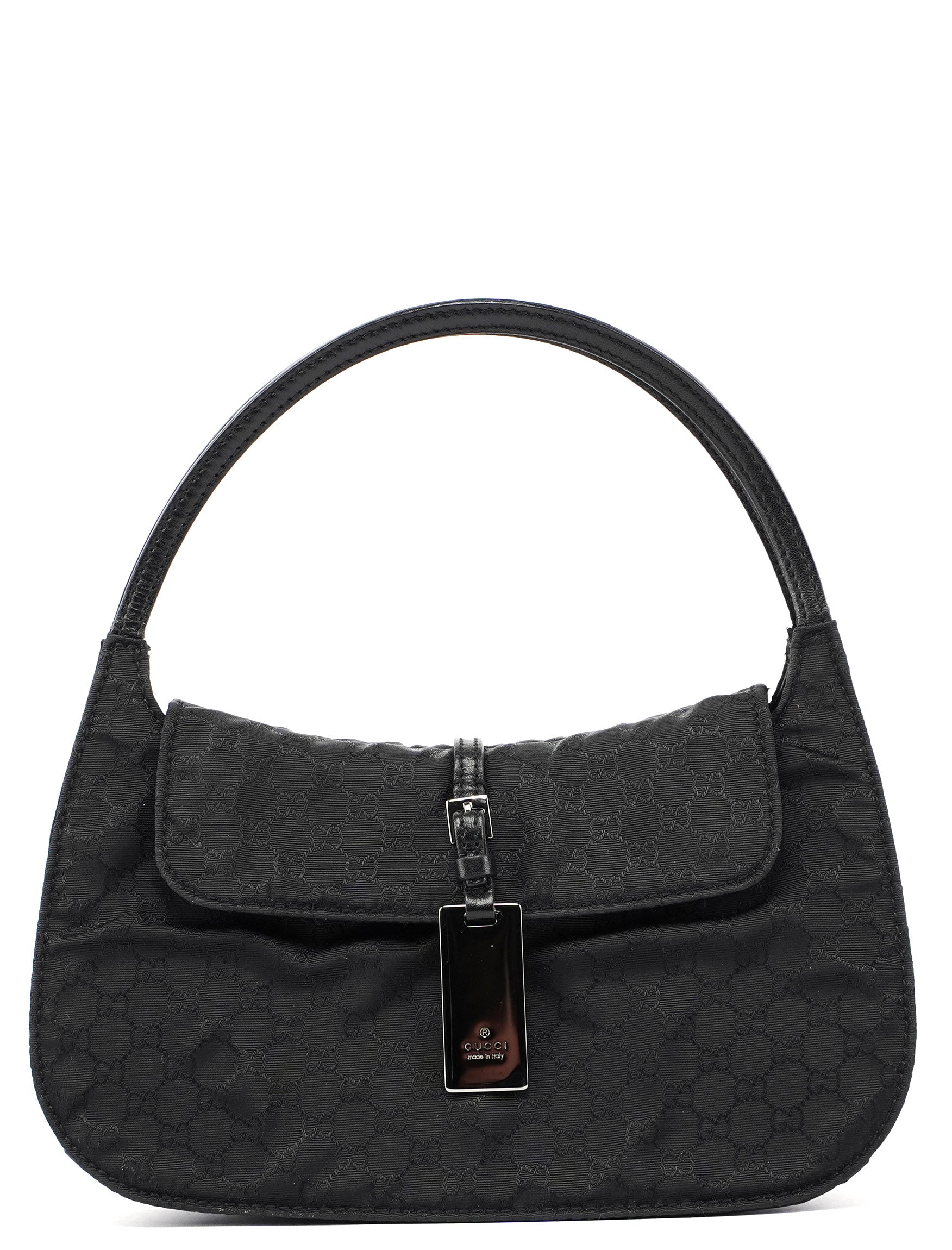 Gucci Black Micro GG Hobo Shoulder Bag