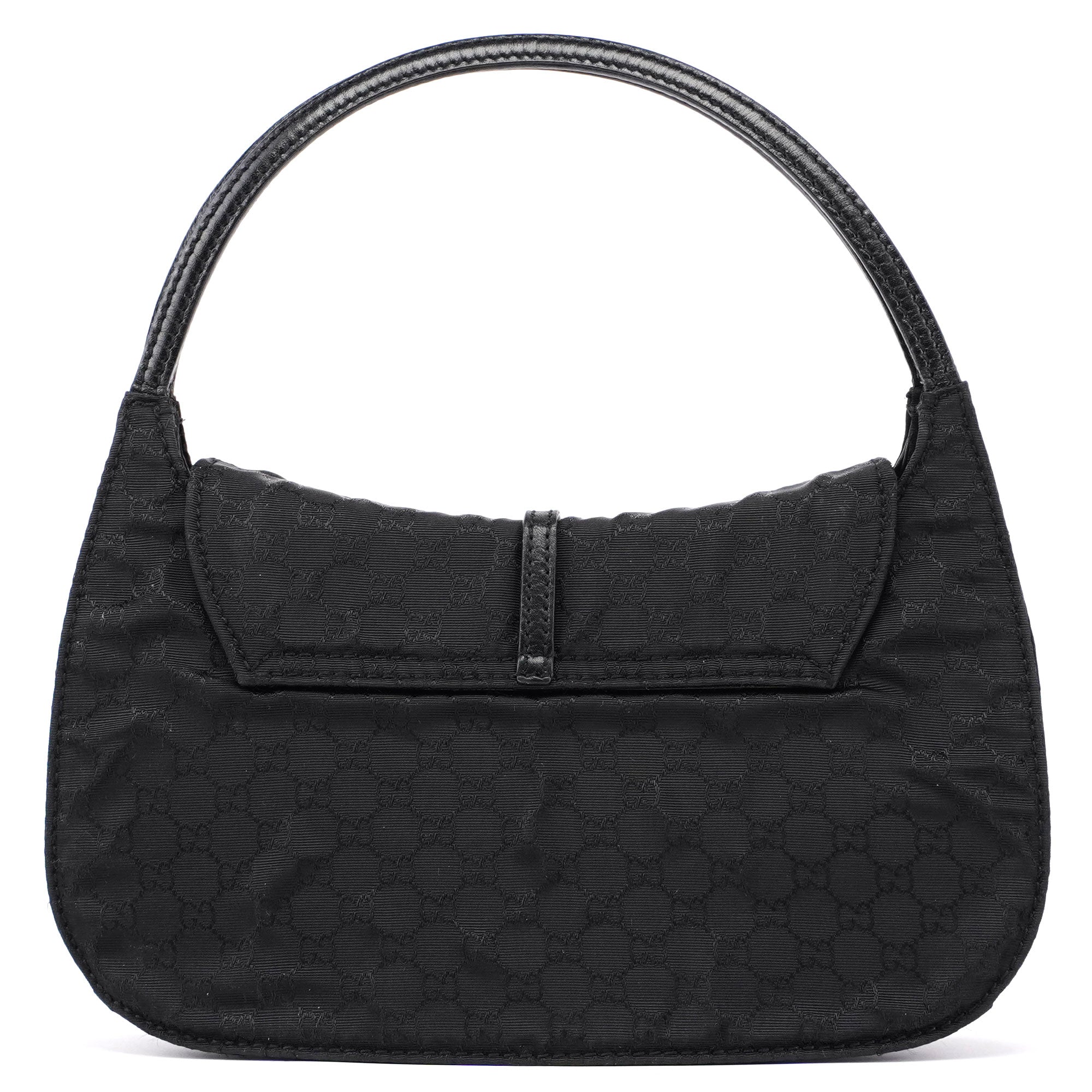 Gucci Black Micro GG Hobo Shoulder Bag