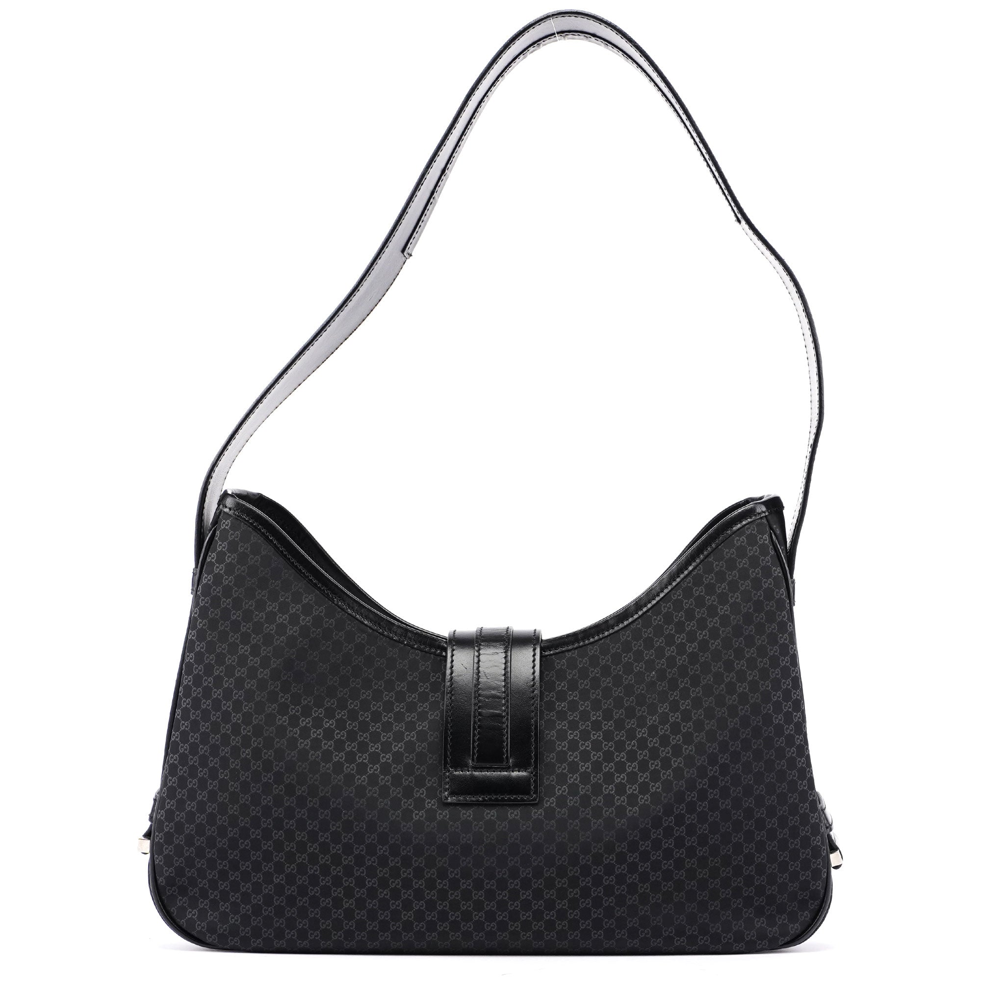 Gucci Sac porté épaule Jackie en toile Micro GG noire