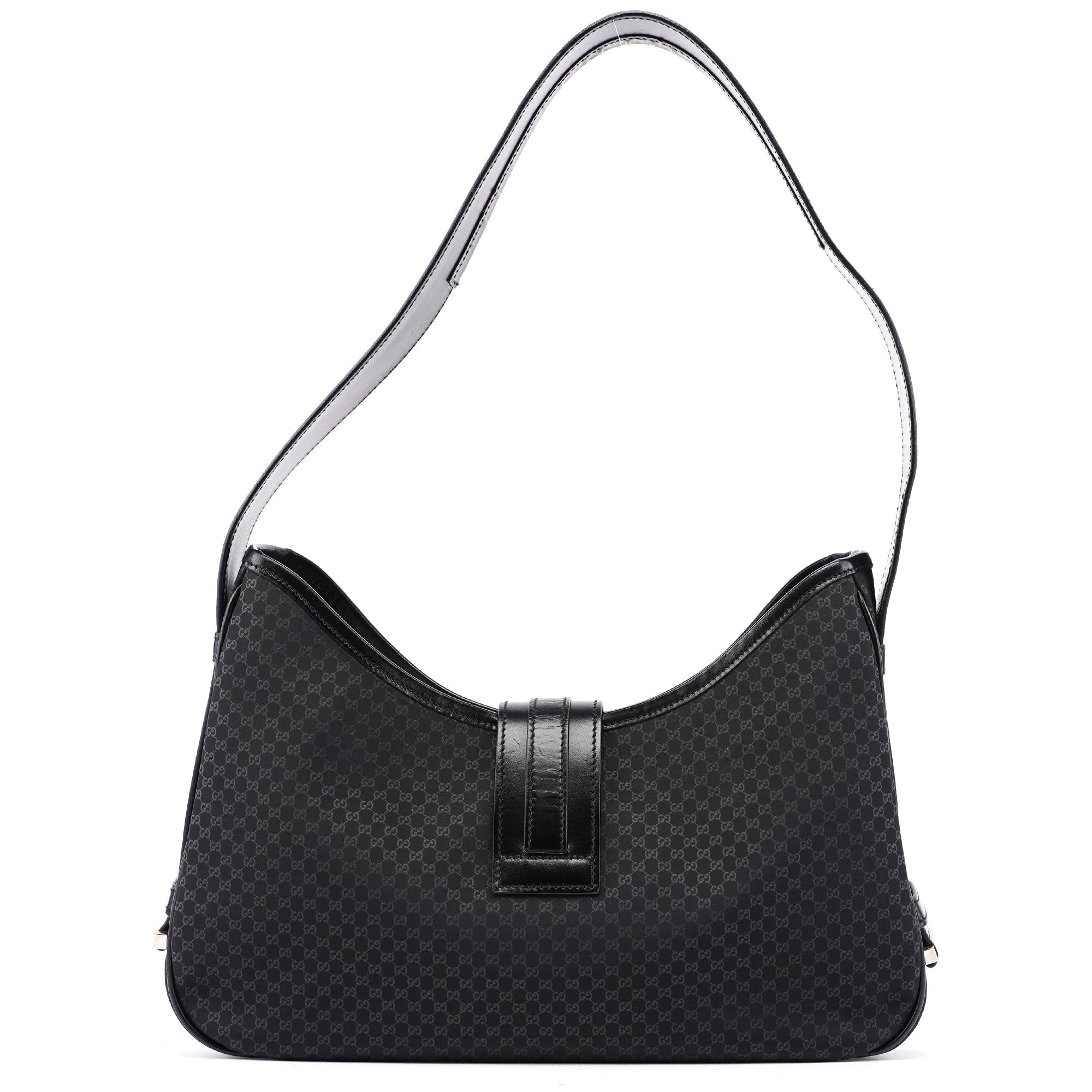 Gucci Black Micro GG Jackie Shoulder Bag