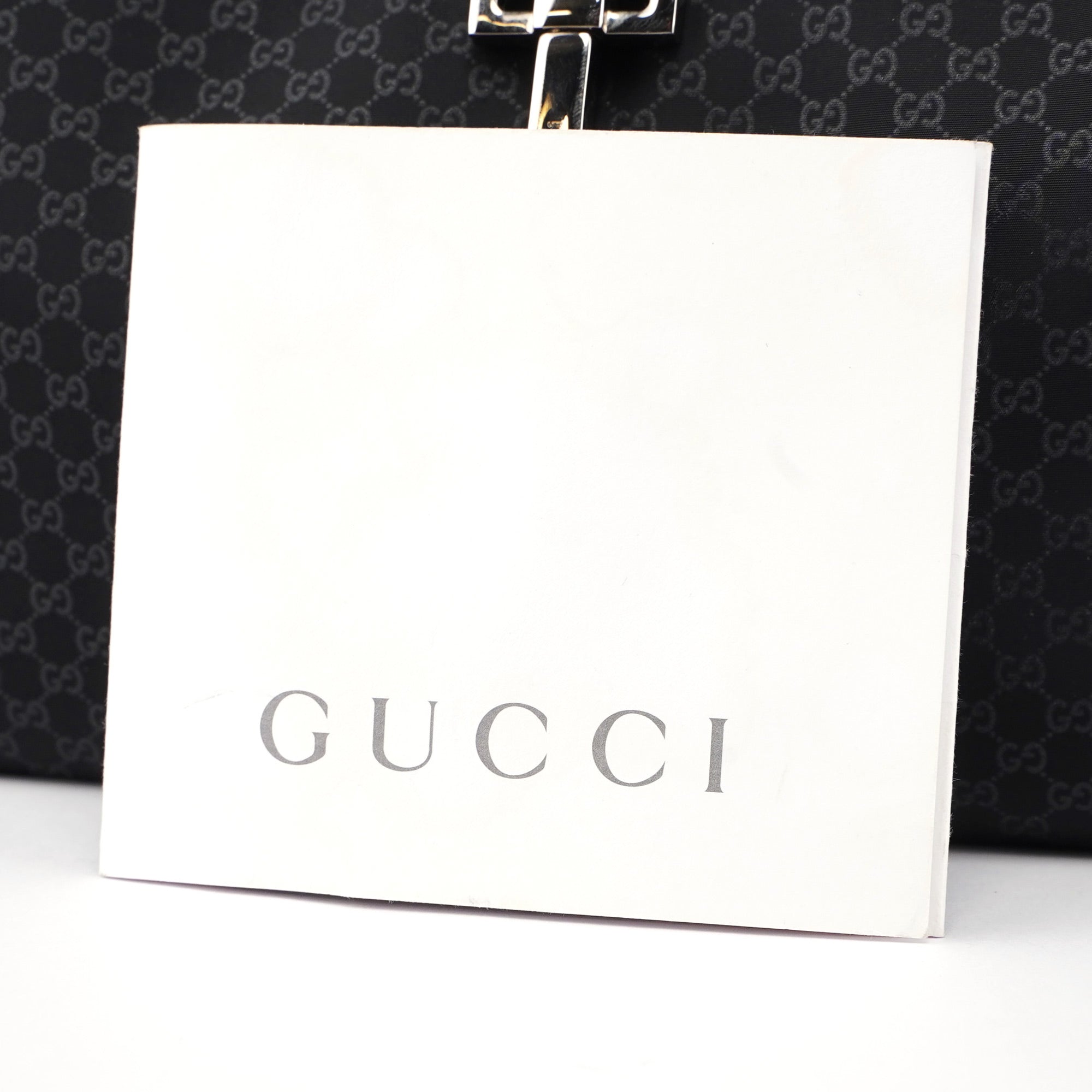 Gucci Black Micro GG Jackie Shoulder Bag