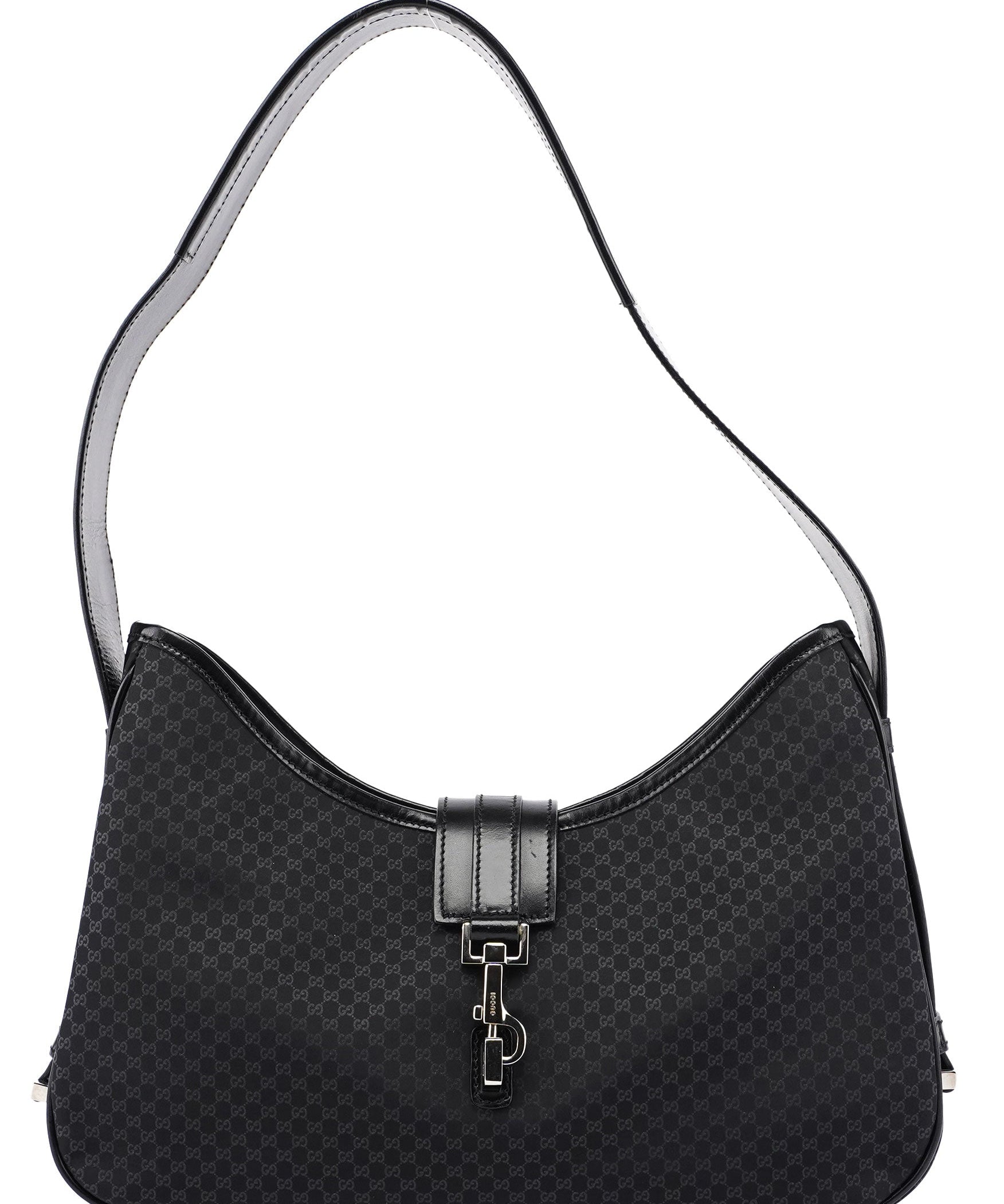 Gucci Black Micro GG Jackie Shoulder Bag