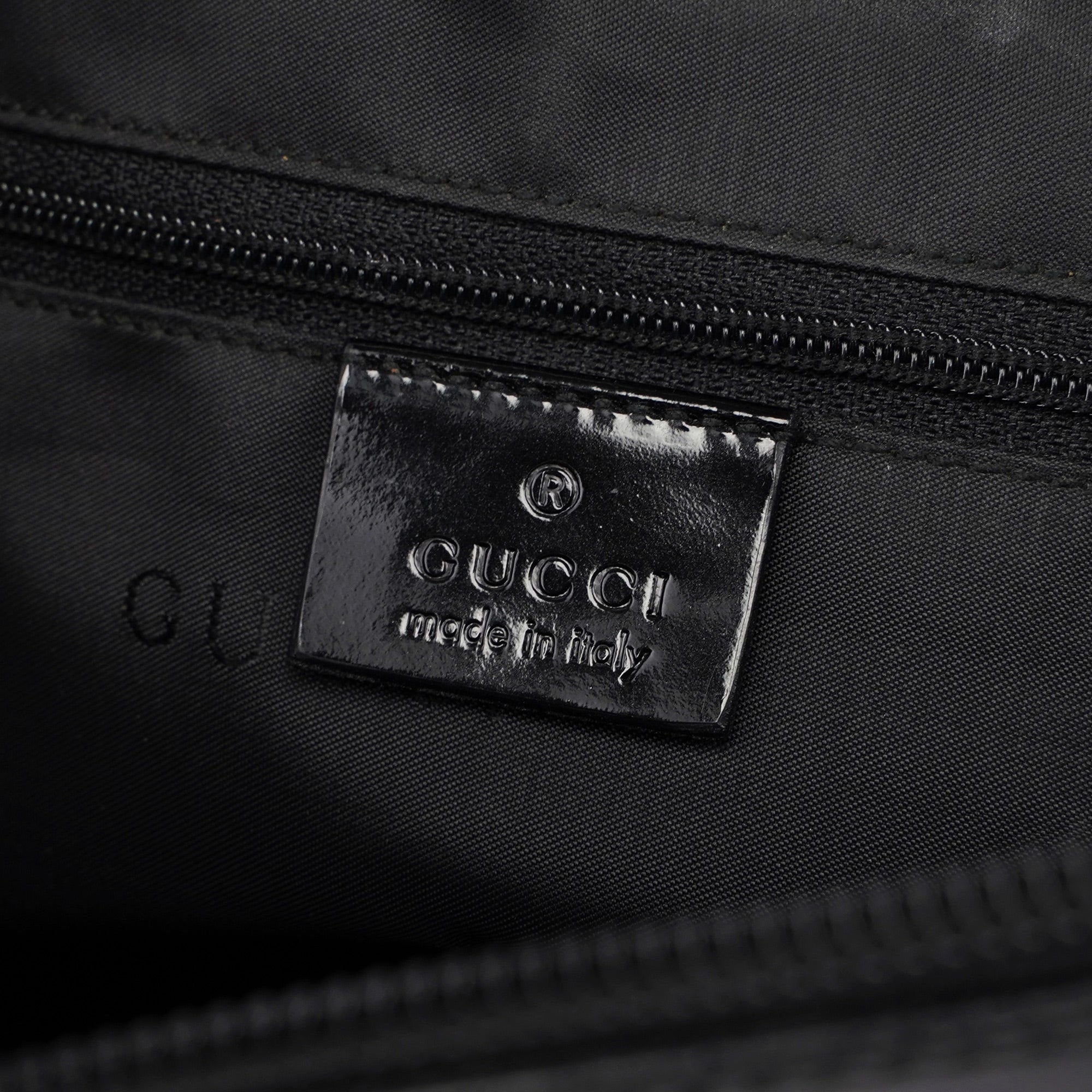 Gucci Sac cabas deux portés Bamboo en cuir verni noir