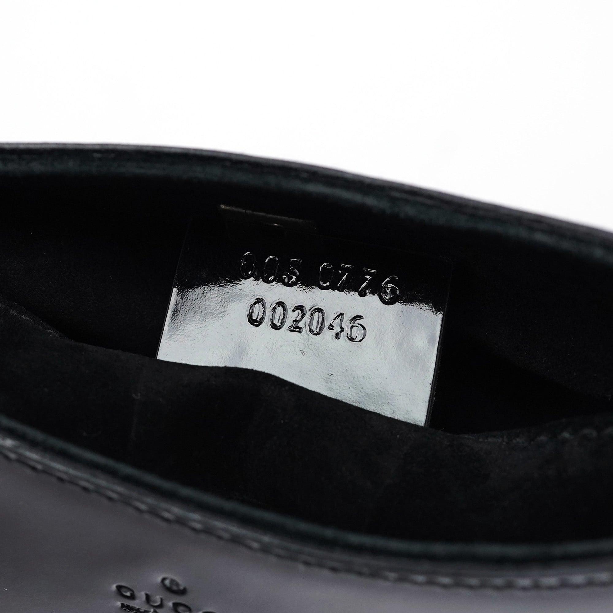 Gucci Bamboo Schultertasche aus schwarzem Lackleder