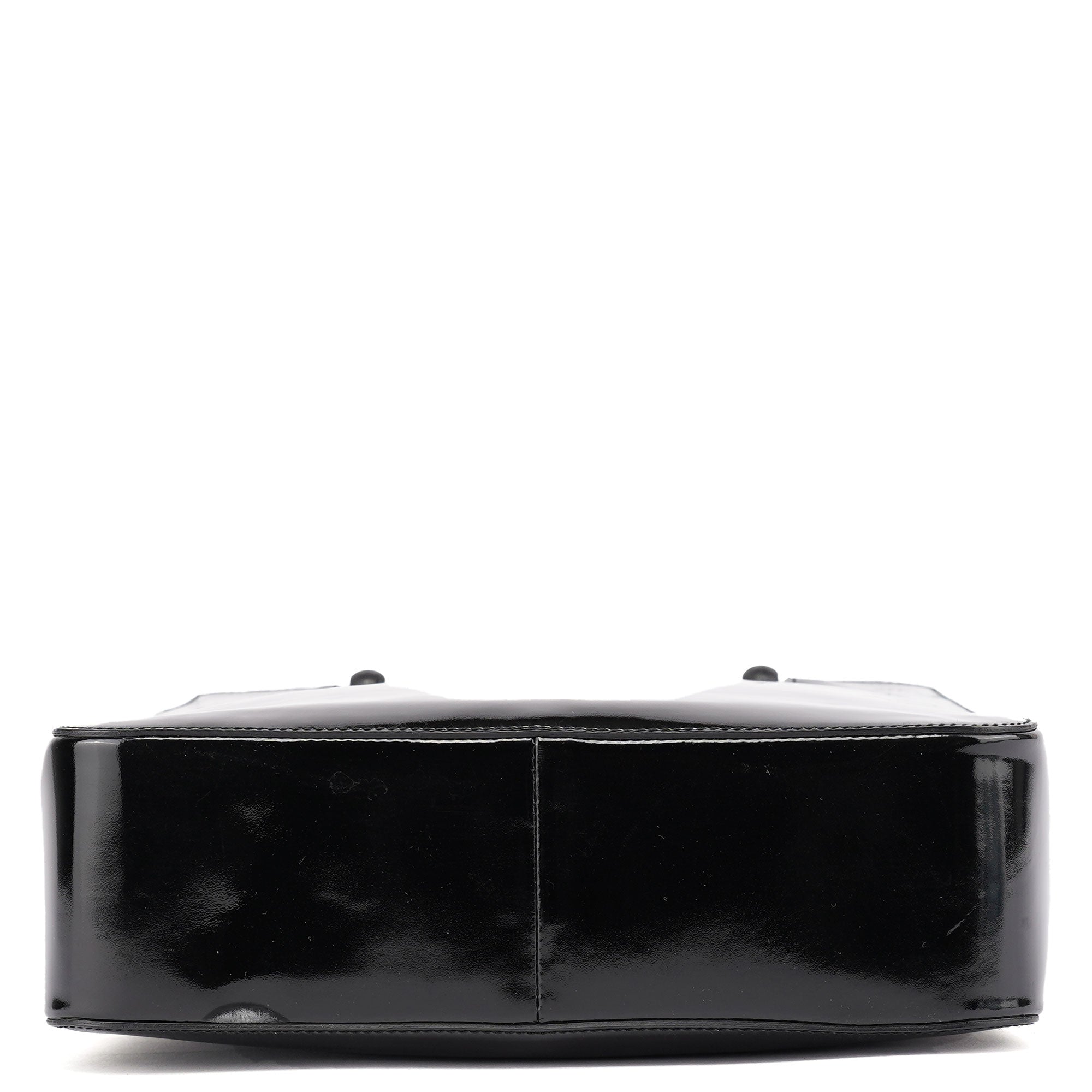 Gucci Sac cabas Bamboo en cuir verni noir