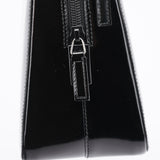 Gucci Black Patent Leather Bamboo Tote Bag
