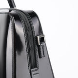Gucci Black Patent Leather Bamboo Tote Bag