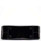 Gucci Black Patent Leather Bamboo Tote Bag