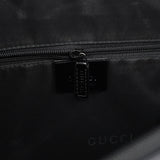Gucci Black Patent Leather Bamboo Tote Bag