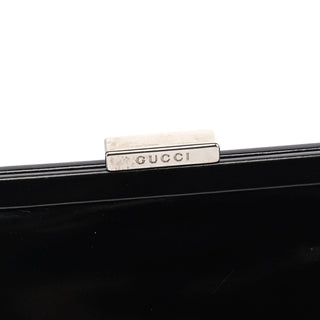 Gucci Black Patent Leather Clutch Shoulder Bag