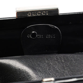 Gucci Black Patent Leather Clutch Shoulder Bag