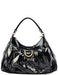 Gucci Black Patent Leather D-Ring Shoulder Bag