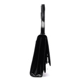 Gucci Black Patent Leather Flap Shoulder Bag