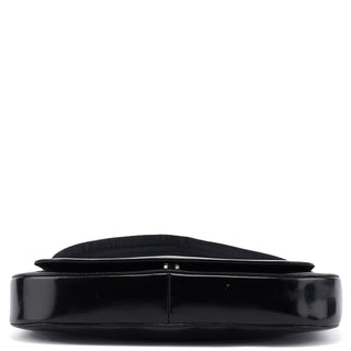 Gucci Black Patent Leather Flap Shoulder Bag