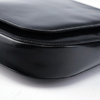 Gucci Black Patent Leather Flap Shoulder Bag