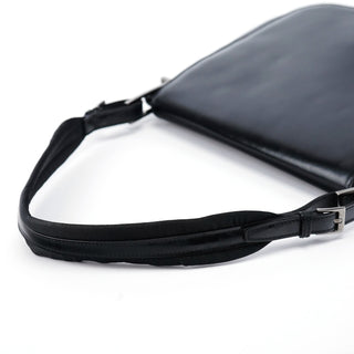 Gucci Black Patent Leather Flap Shoulder Bag