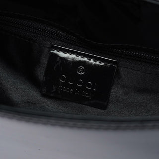 Gucci Black Patent Leather Flap Shoulder Bag