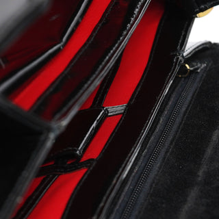 Gucci Black Patent Leather G Shoulder Bag