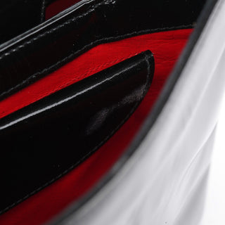 Gucci Black Patent Leather G Shoulder Bag