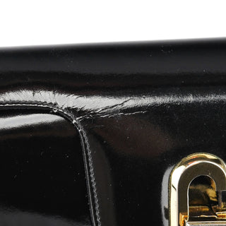 Gucci Black Patent Leather G Shoulder Bag