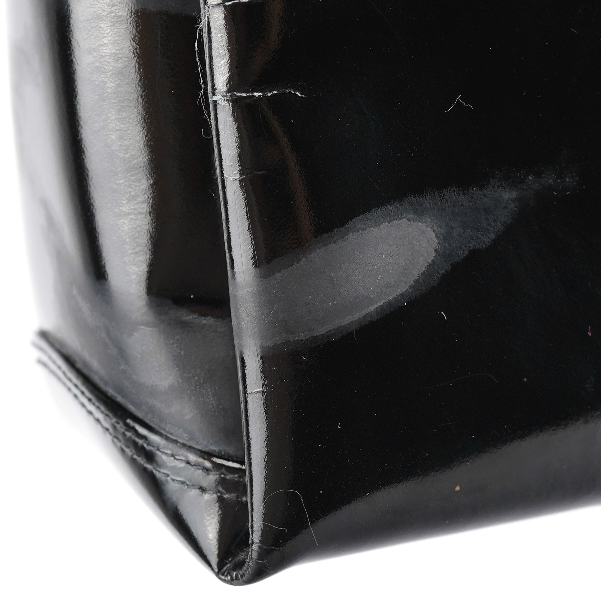 Gucci Black Patent Leather G Shoulder Bag
