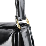 Gucci Black Patent Leather G Shoulder Bag