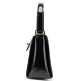 Gucci Black Patent Leather G Shoulder Bag