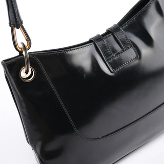 Gucci Black Patent Leather Jackie Shoulder Bag