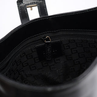 Gucci Black Patent Leather Jackie Shoulder Bag