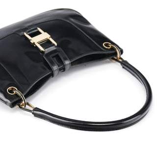 Gucci Black Patent Leather Jackie Shoulder Bag