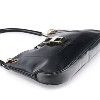 Gucci Black Patent Leather Jackie Shoulder Bag