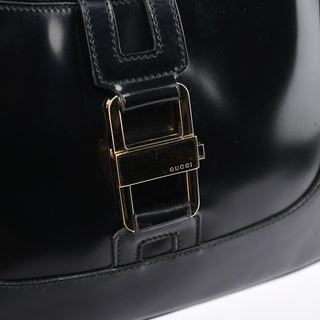 Gucci Black Patent Leather Jackie Shoulder Bag
