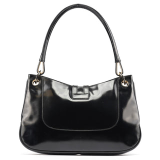 Gucci Black Patent Leather Jackie Shoulder Bag