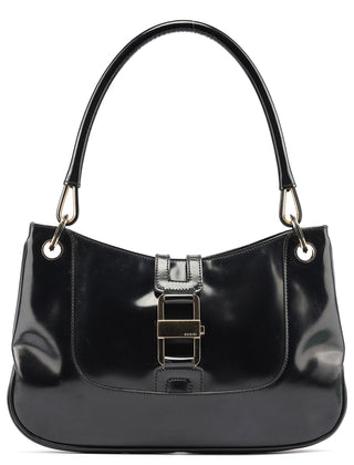 Gucci Black Patent Leather Jackie Shoulder Bag