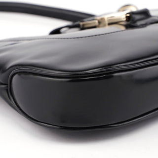 Gucci Black Patent Leather Jackie Shoulder Bag