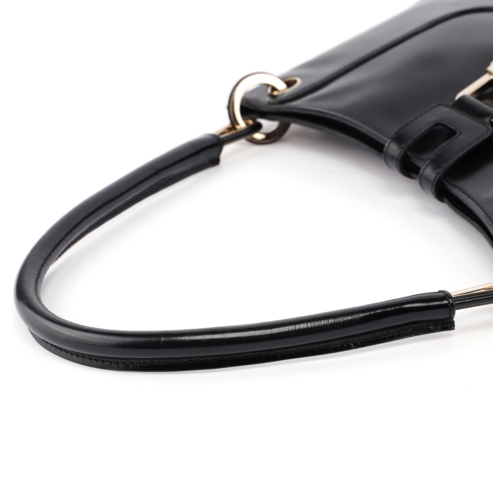 Gucci Black Patent Leather Jackie Shoulder Bag