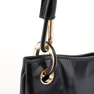 Gucci Black Patent Leather Jackie Shoulder Bag